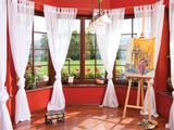 Galeria przedstawia aranżacje okienne z wykorzystaniem dekoracji firmy Dekoria.